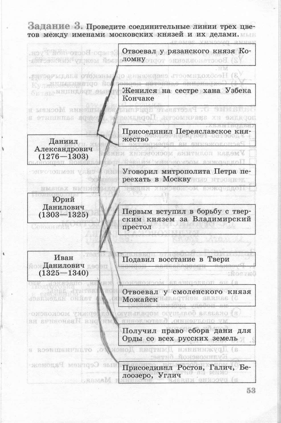 Рабочая тетрадь, 6 класс, Данилов, Косулина, 2011, задание: стр. 53