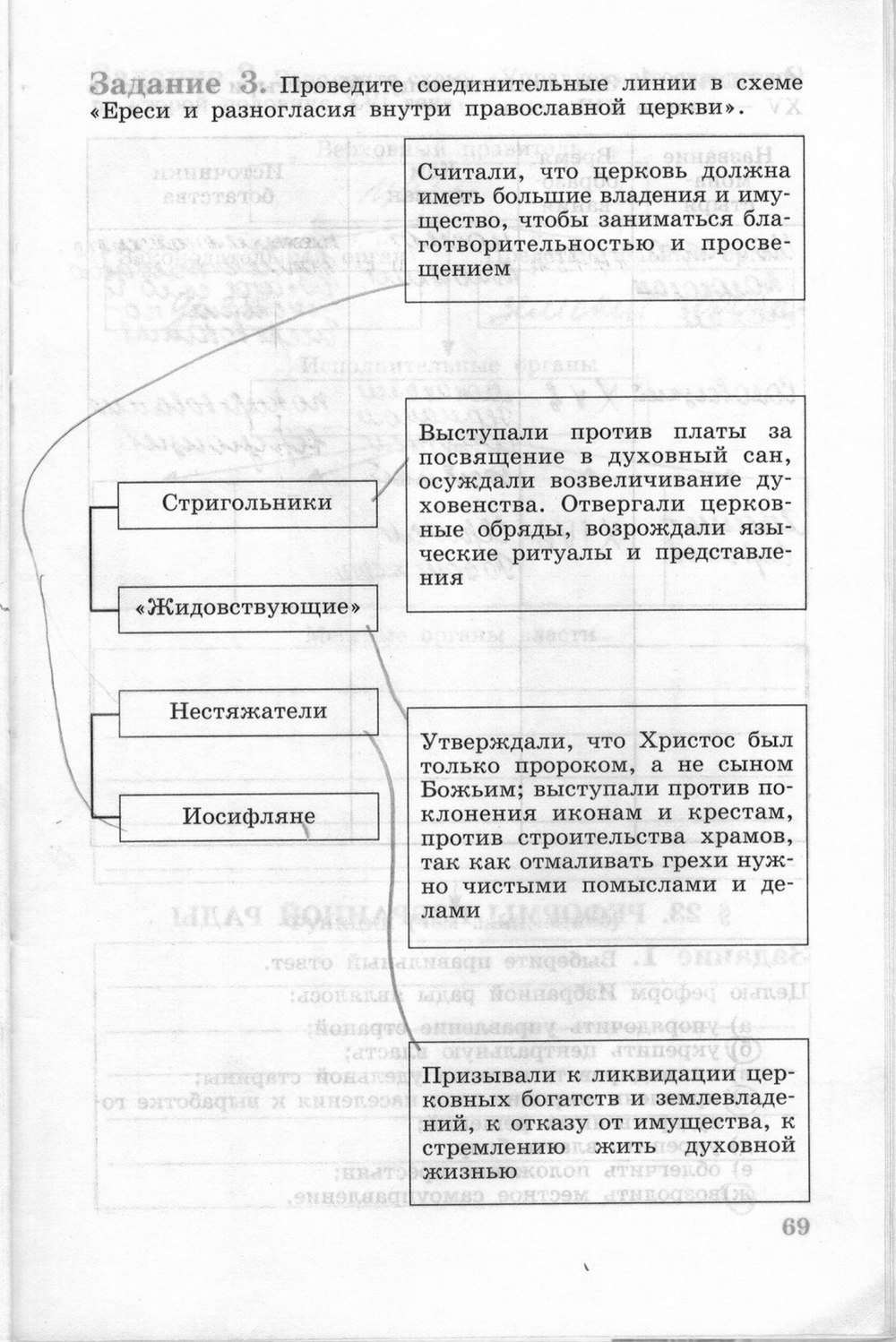 Рабочая тетрадь, 6 класс, Данилов, Косулина, 2011, задание: стр. 69
