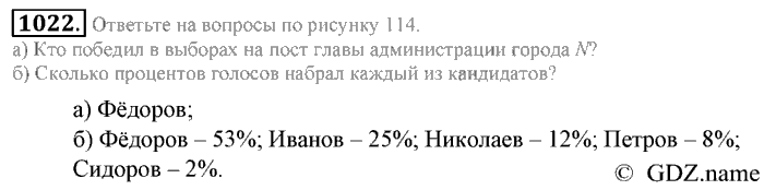 Математика, 6 класс, Зубарева, Мордкович, 2005-2012, §34. Диаграммы Задание: 1022