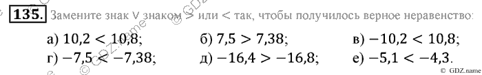 Математика, 6 класс, Зубарева, Мордкович, 2005-2012, §4. Сравнение чисел Задание: 135