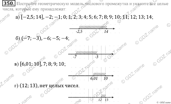 Математика, 6 класс, Зубарева, Мордкович, 2005-2012, §11. Числовые промежутки Задание: 350