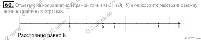Математика, 6 класс, Зубарева, Мордкович, 2005-2012, §3. Модуль числа. Противоположные числа Задание: 60