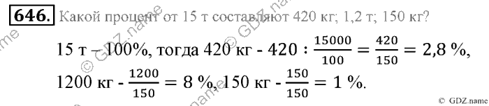 Математика, 6 класс, Зубарева, Мордкович, 2005-2012, §21. Две основные задачи на дроби Задание: 646
