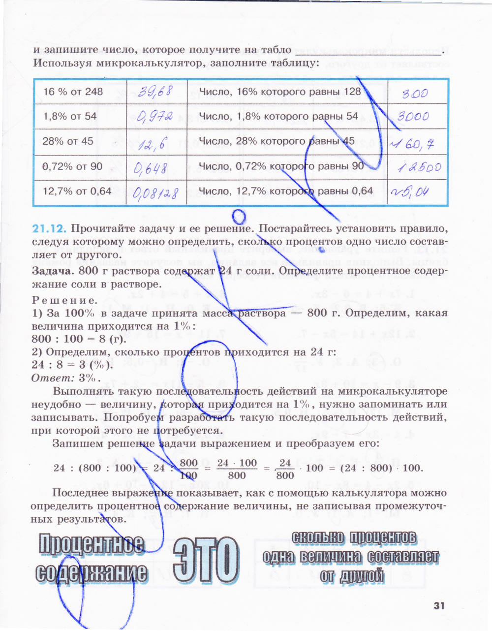 Рабочая тетрадь №2, 6 класс, Зубарева, Мордкович, 2015, задание: стр. 31