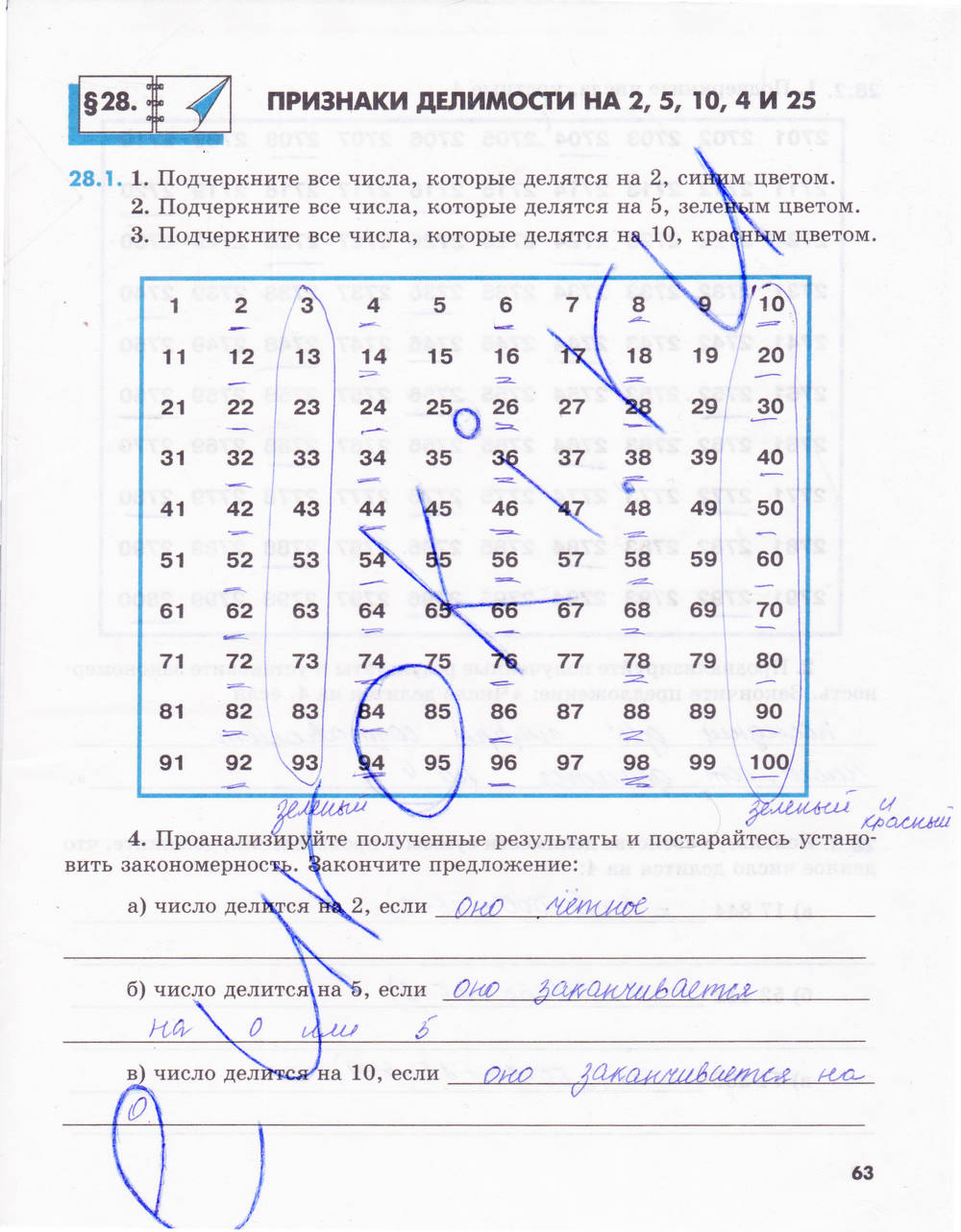 Рабочая тетрадь №2, 6 класс, Зубарева, Мордкович, 2015, задание: стр. 63