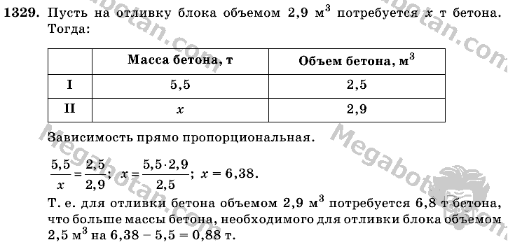 Математика, 6 класс, Виленкин, Жохов, 2004 - 2010, задание: 1329