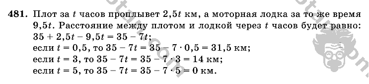 Математика, 6 класс, Виленкин, Жохов, 2004 - 2010, задание: 481