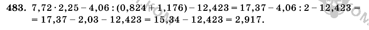 Математика, 6 класс, Виленкин, Жохов, 2004 - 2010, задание: 483