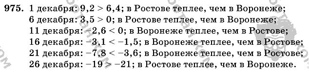 Математика, 6 класс, Виленкин, Жохов, 2004 - 2010, задание: 975