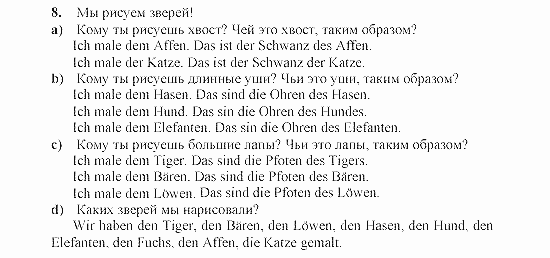 SCHRITTE 2, 6 класс, Бим И.Л, 2001, V. Freizeit ... Was gibt´s da alles! Задание: 8