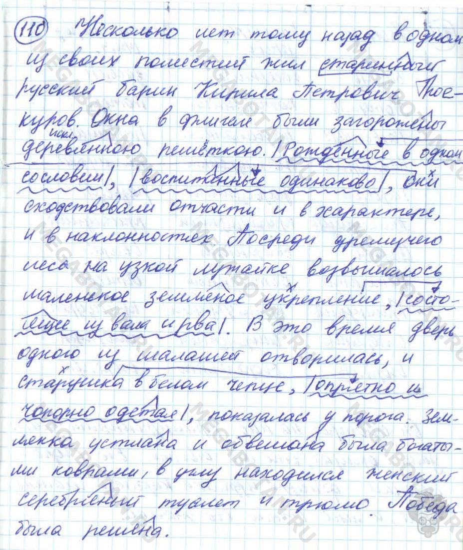 Русский язык, 7 класс, Баранов, 2007 - 2011, задание: 110