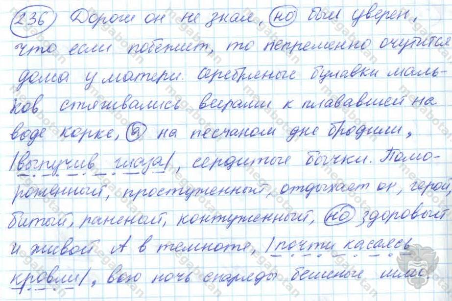 Русский язык, 7 класс, Баранов, 2007 - 2011, задание: 236