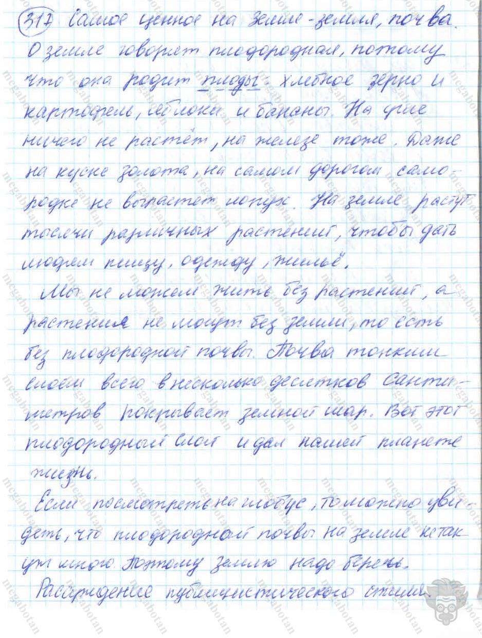 Русский язык, 7 класс, Баранов, 2007 - 2011, задание: 317