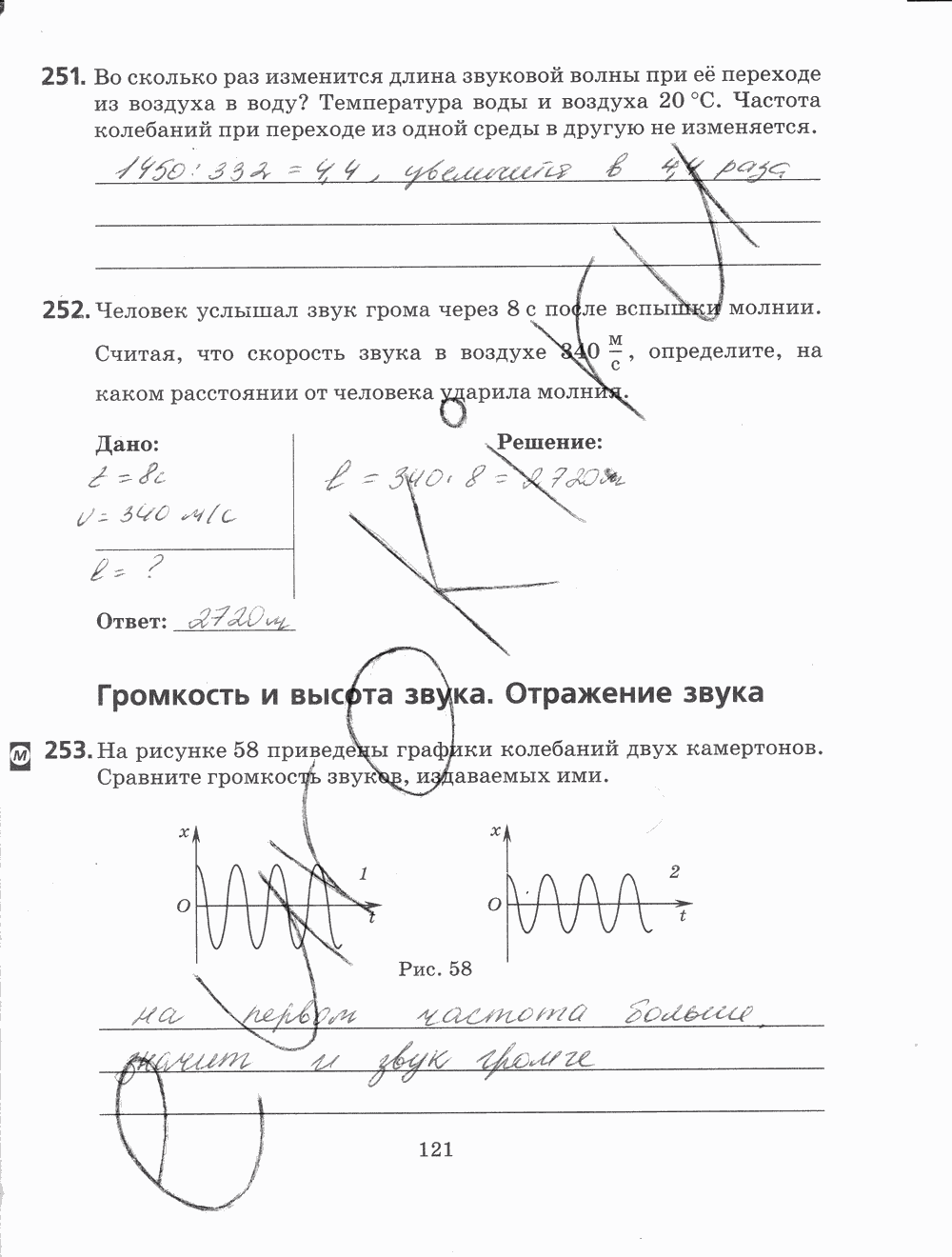 Рабочая тетрадь, 7 класс, Н.С. Пурышева, Н.Е. Важеевская, 2012, задание: стр. 121