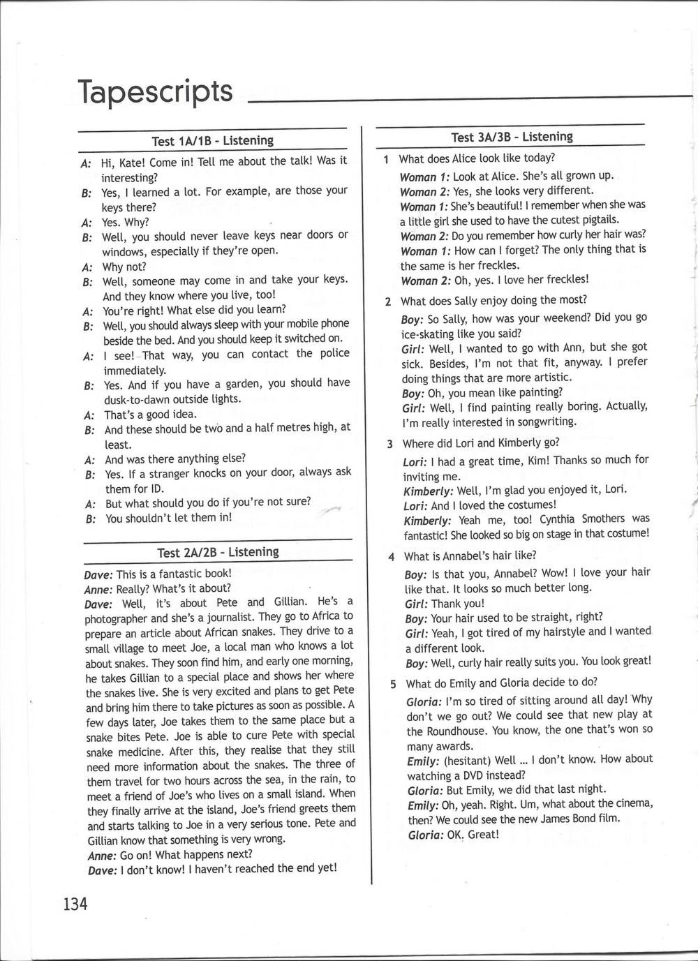 Spotlight 7: Test Booklet. Контрольные задания, 7 класс, Ваулина Юлия, Вирджиния Эванс, Дули Дженни, 2015, задание: стр. 134