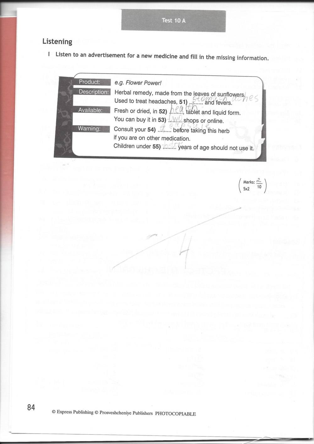 Spotlight 7: Test Booklet. Контрольные задания, 7 класс, Ваулина Юлия, Вирджиния Эванс, Дули Дженни, 2015, задание: стр. 84