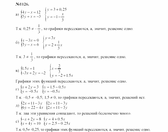 Алгебра, 7 класс, Макарычев, Миндюк, 2003, 41. Системы линейных уравнений с двумя переменными Задание: 1126