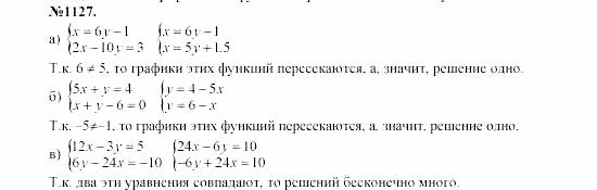 Алгебра, 7 класс, Макарычев, Миндюк, 2003, 41. Системы линейных уравнений с двумя переменными Задание: 1127