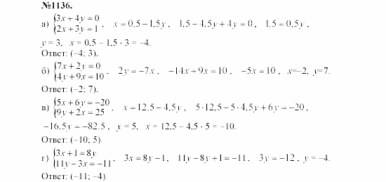 Алгебра, 7 класс, Макарычев, Миндюк, 2003, §16, 42. Способ подстановки Задание: 1136