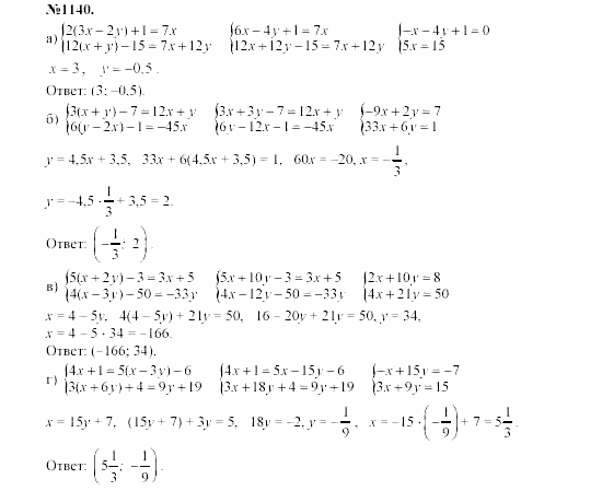 Алгебра, 7 класс, Макарычев, Миндюк, 2003, §16, 42. Способ подстановки Задание: 1140