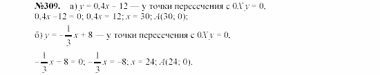 Алгебра, 7 класс, Макарычев, Миндюк, 2003, 13. Линейная функция и ее график Задание: 309