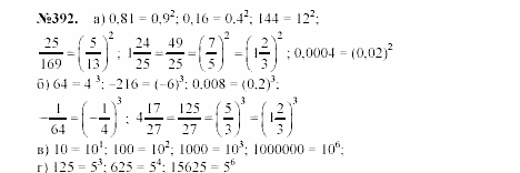 Алгебра, 7 класс, Макарычев, Миндюк, 2003, Глава 3, §6, 16. Определение степени с натуральным показателем Задание: 392