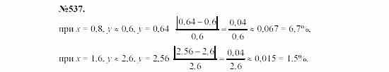 Алгебра, 7 класс, Макарычев, Миндюк, 2003, 23. Относительная погрешность Задание: 537