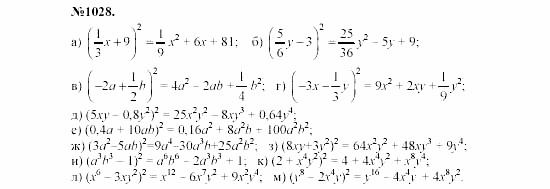 Алгебра, 7 класс, Макарычев, Миндюк, 2003, Дополнительные упражнения §12 Задание: 1028