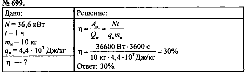Сборник задач, 8 класс, Перышкин А.В., 2010, задача: 699