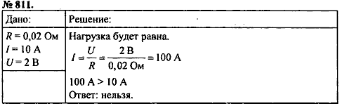 Сборник задач, 8 класс, Перышкин А.В., 2010, задача: 811