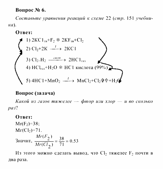 Химия, 8 класс, Рудзитис, Фельдман, 2001-2012, задачи к §§50 (стр. 152) Задача: Вопрос № 6