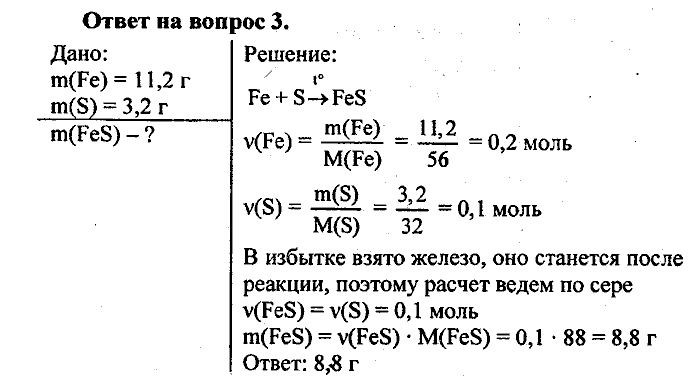 Химия, 8 класс, Минченков, Зазнобина, Смирнова, 2005, §20 Задача: 3