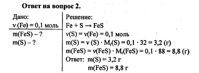 Химия, 8 класс, Минченков, Зазнобина, Смирнова, 2005, §10 Задача: 2