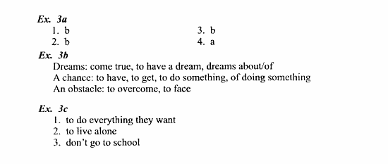 Student's Book - Workbook, 8 класс, Дворецкая, Казырбаева, 2011, Unit 10. Dreams, dreams, Lesson 1-2 Задание: ex3