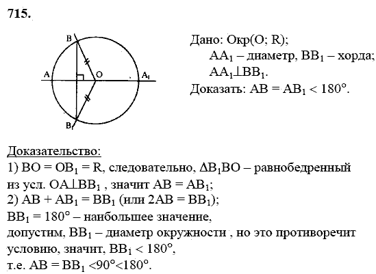 Геометрия, 8 класс, Атанасян Л.С., 2014 - 2016, задание: 715