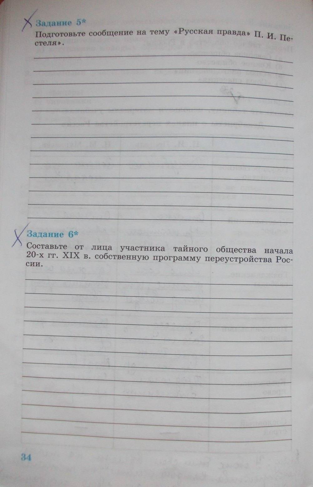 Рабочая тетрадь, 8 класс, Мищенко Т.М., 2014, задание: стр. 34
