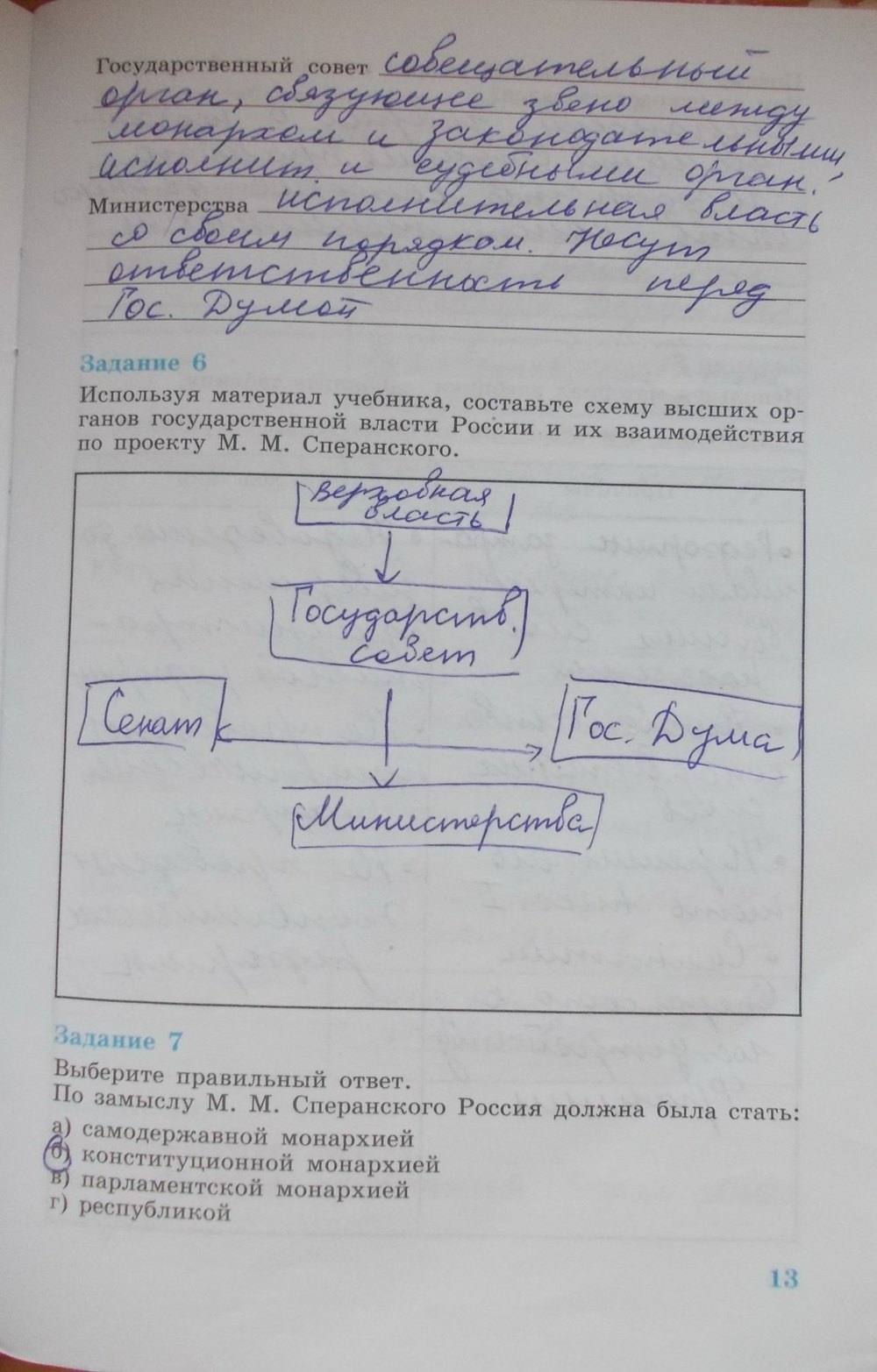 Рабочая тетрадь, 8 класс, Мищенко Т.М., 2011, задание: стр. 13
