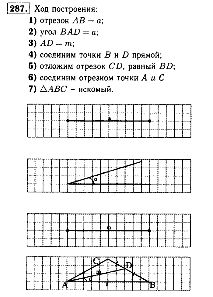 Геометрия, 8 класс, Атанасян, Бутузов, Кадомцев, 2003-2012, Геометрия 7 класс Атанасян Задание: 287