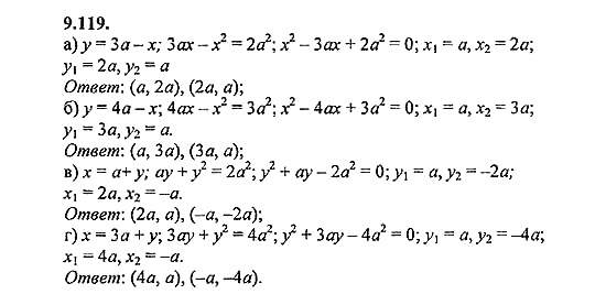 Сборник задач, 8 класс, Галицкий, Гольдман, 2011, Нелинейные системы уравнений Задание: 9.119