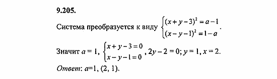 Сборник задач, 8 класс, Галицкий, Гольдман, 2011, Нелинейные системы уравнений Задание: 9.205