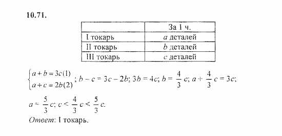 Сборник задач, 8 класс, Галицкий, Гольдман, 2011, §10. Текстовые задачи Задание: 10.71