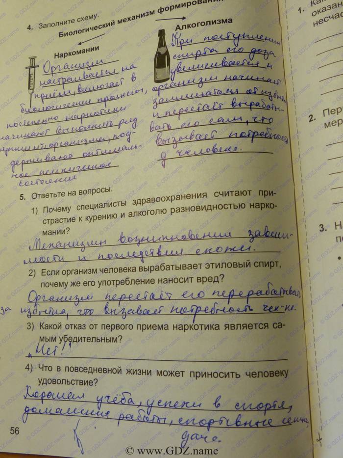Рабочая тетрадь, 8 класс, Егорова, задача: 56