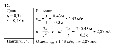 Физика, 9 класс, Перышкин А.В. Гутник Е.М., 2010, задачи для повторения Задание: 12
