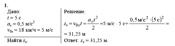 Физика, 9 класс, Перышкин А.В. Гутник Е.М., 2010, Упражнение 7 Задание: 1