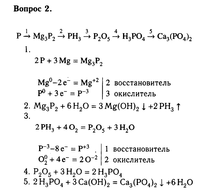 Химия, 9 класс, Габриелян, Лысова, 2002-2012, Параграф 28  (Глава третья. Неметаллы. § 28. Фосфор и его соединения ) Задача: 2