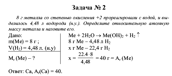 Химия, 9 класс, Рудзитис Г.Е. Фельдман Ф.Г., 2001-2012, №48-49, Задачи Задача: 2