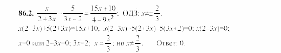 Сборник заданий, 9 класс, Кузнецова, Бунимович, 2002, Уравнения и системы уравнений Задание: 86-2