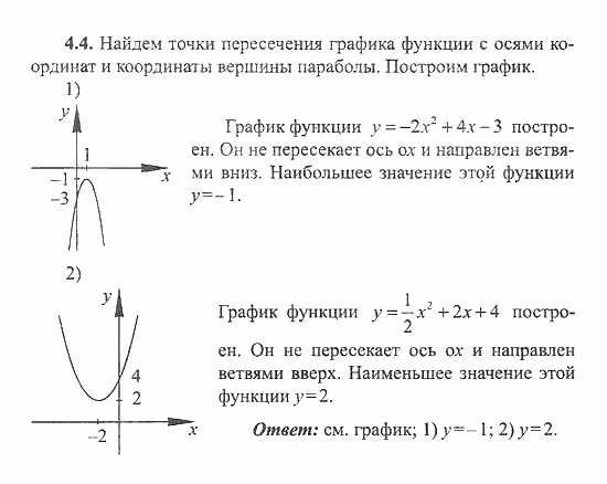 Сборник заданий для подготовки к ГИА, 9 класс, Кузнецова, Суворова, 2007, Функции Задание: 4.4