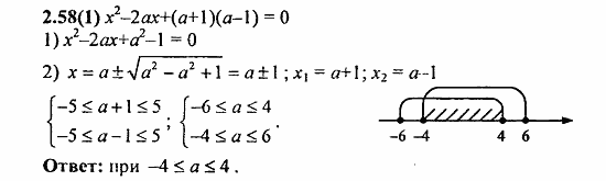Сборник заданий для подготовки к ГИА, 9 класс, Кузнецова, Суворова, 2010, 2. Уравнения и системы уравнений Задание: 2.58(1)