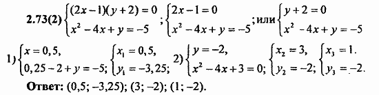 Сборник заданий для подготовки к ГИА, 9 класс, Кузнецова, Суворова, 2010, 2. Уравнения и системы уравнений Задание: 2.73(2)